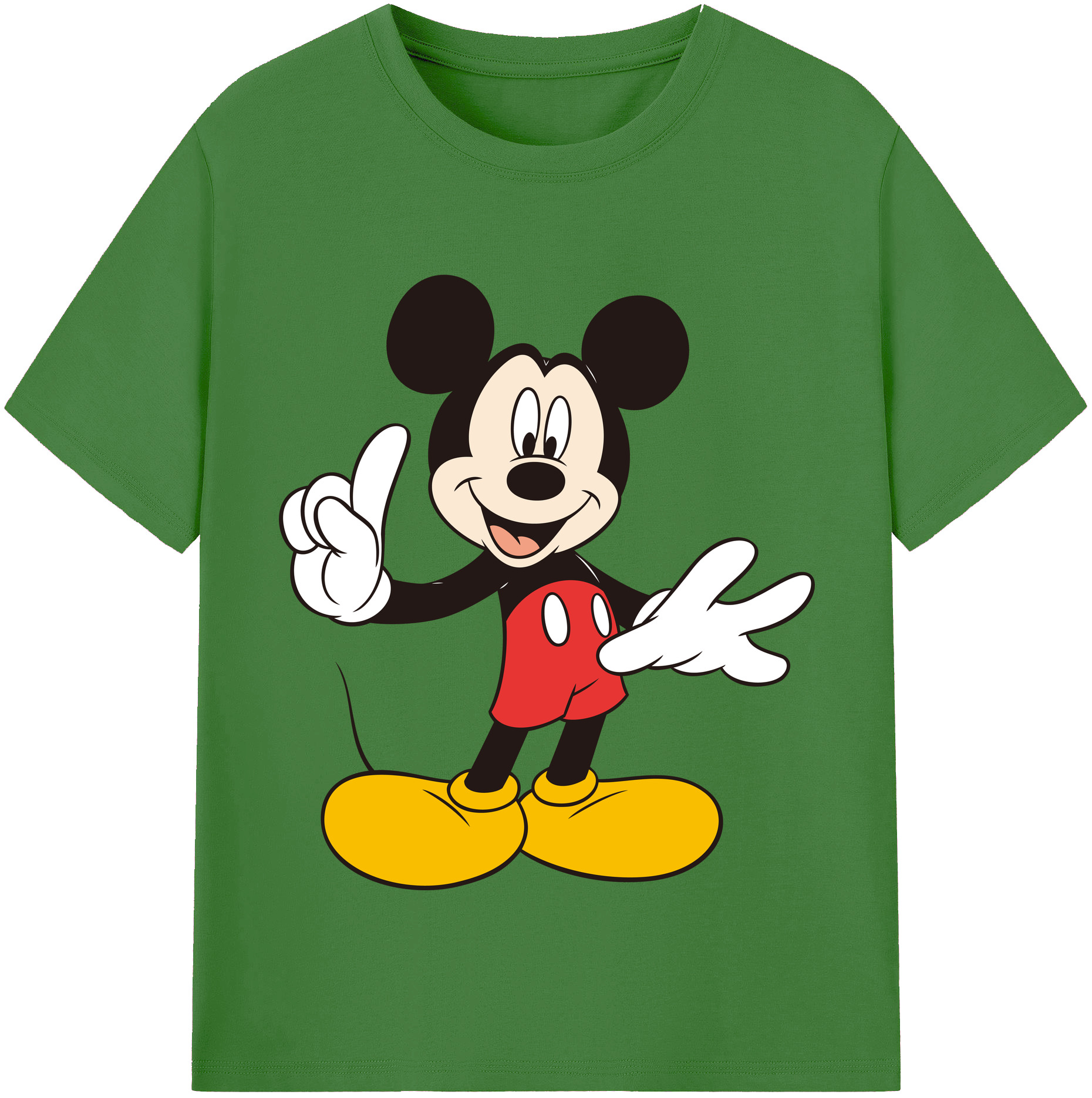 （画像用） ミッキーマウス Mickey Mouse レディースカジュアルプリントTシャツ（綿100％）